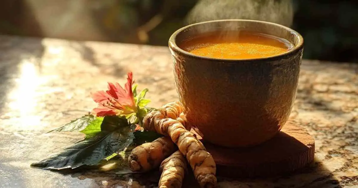 Préparation de l’infusion au curcuma et corossol