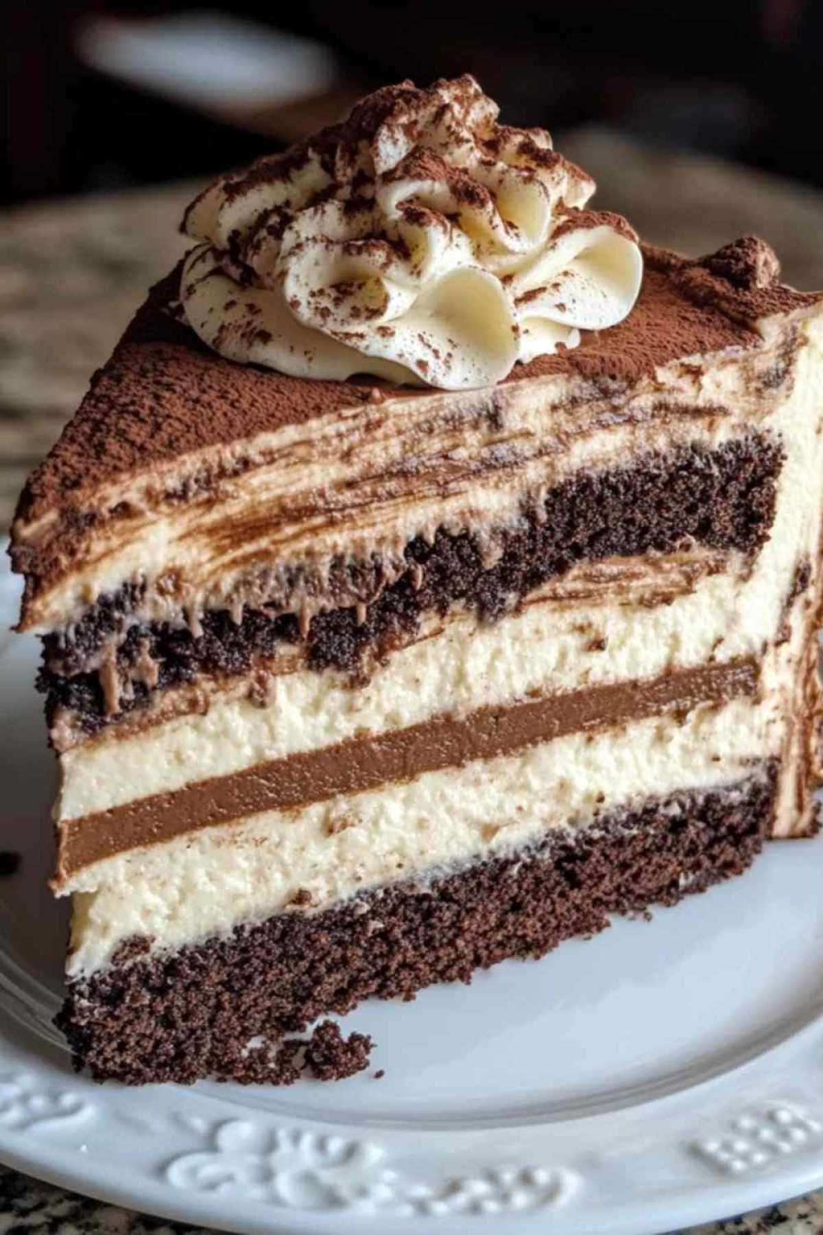 Gâteau marbré chocolat vanille fraîchement cuit dans un moule à cake
