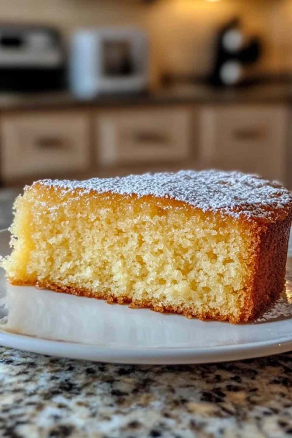 Gâteau quatre-quarts à l’orange sur un présentoir