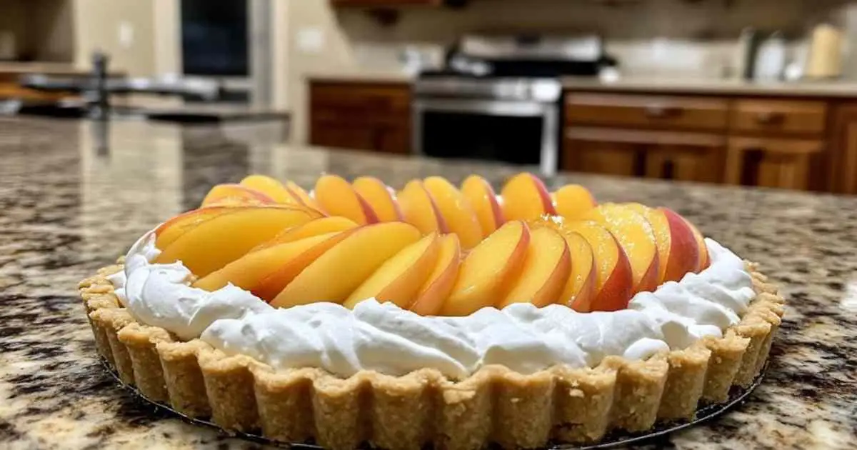 Préparation du curd de pêche pour tarte au mascarpone