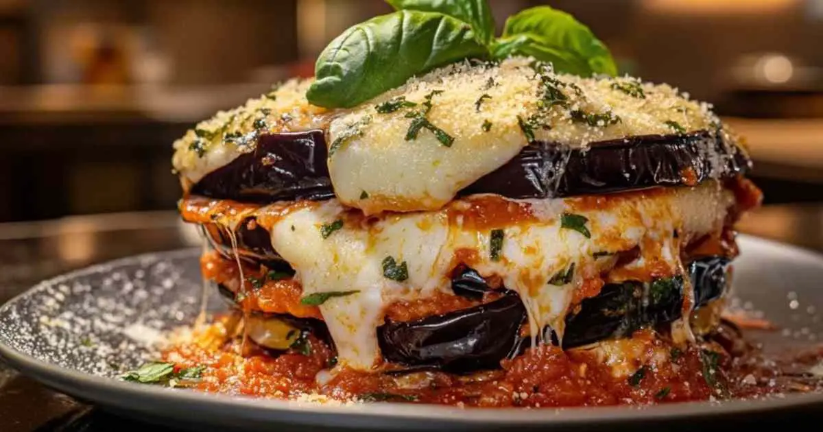Aubergines à la parmigiana gratinées au four