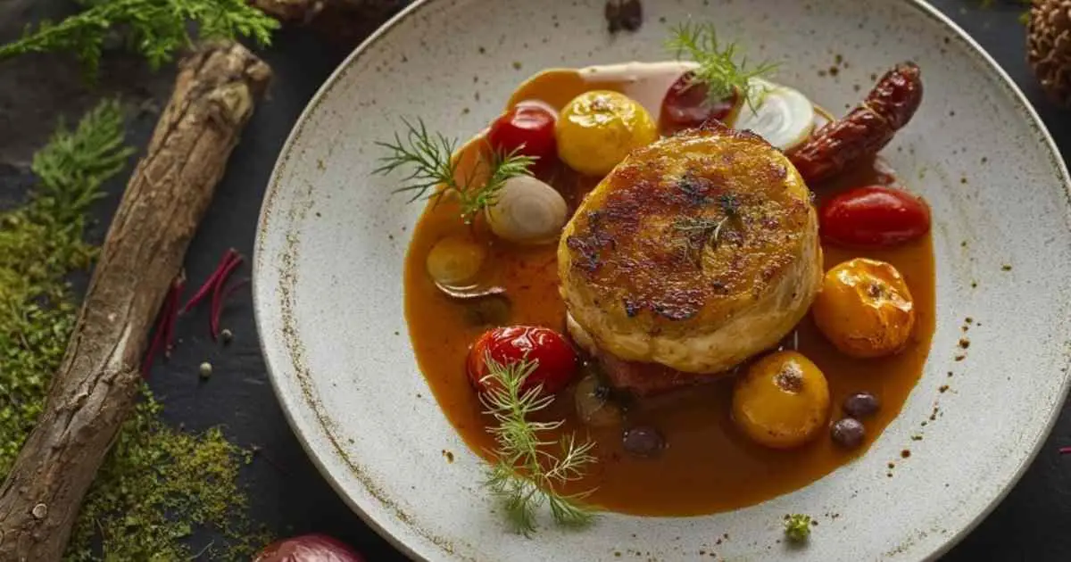 Poulet fondant au chorizo dans une poêle en fonte avec sauce tomate