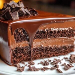 Gâteau au Yaourt au Chocolat : Une Douceur Irrésistible 8 Gâteau au yaourt au chocolat avec ganache brillante
