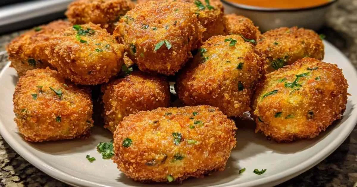 Beignets de légumes servis avec sauce au yaourt