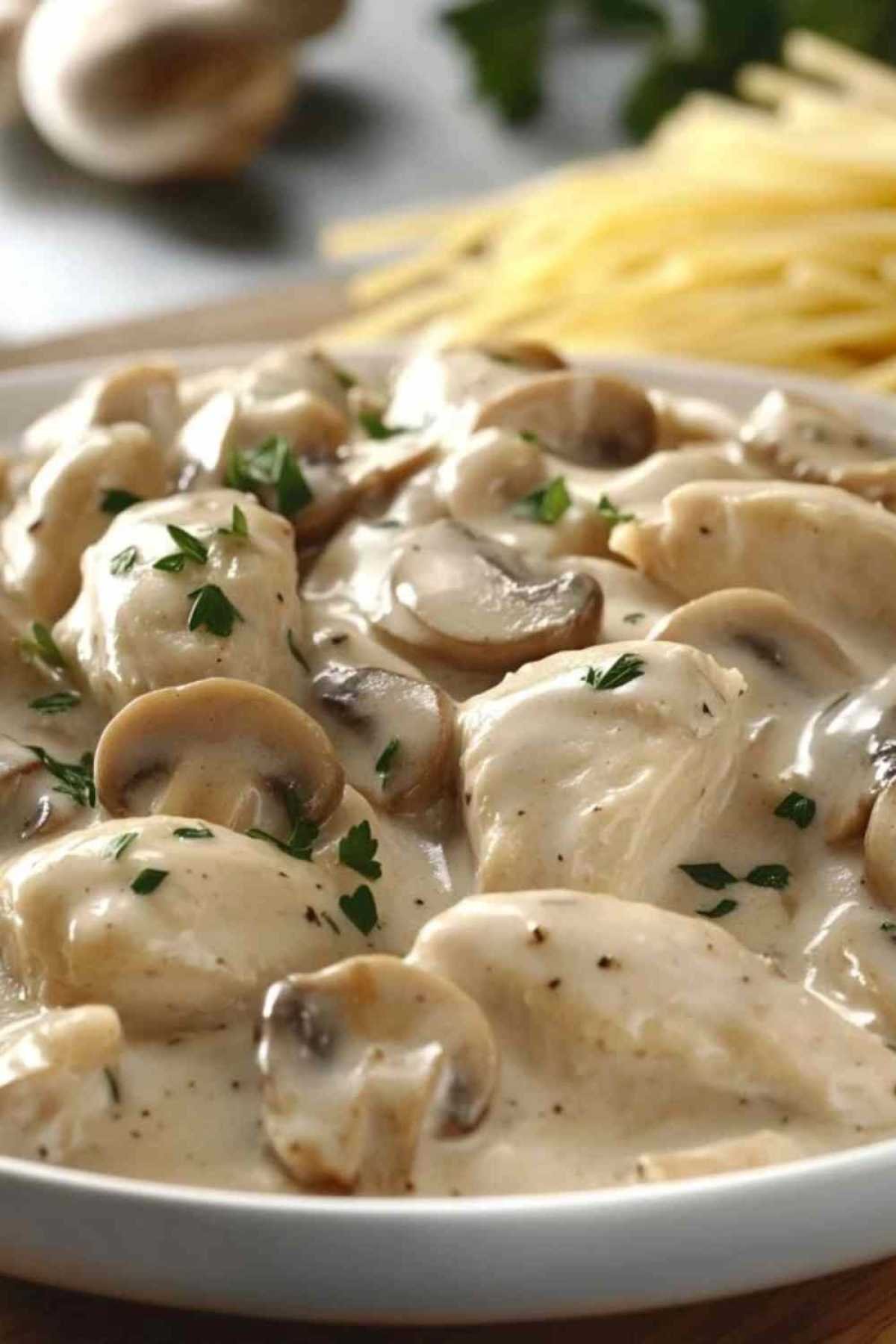 Cuisson des champignons et oignons pour le stroganoff