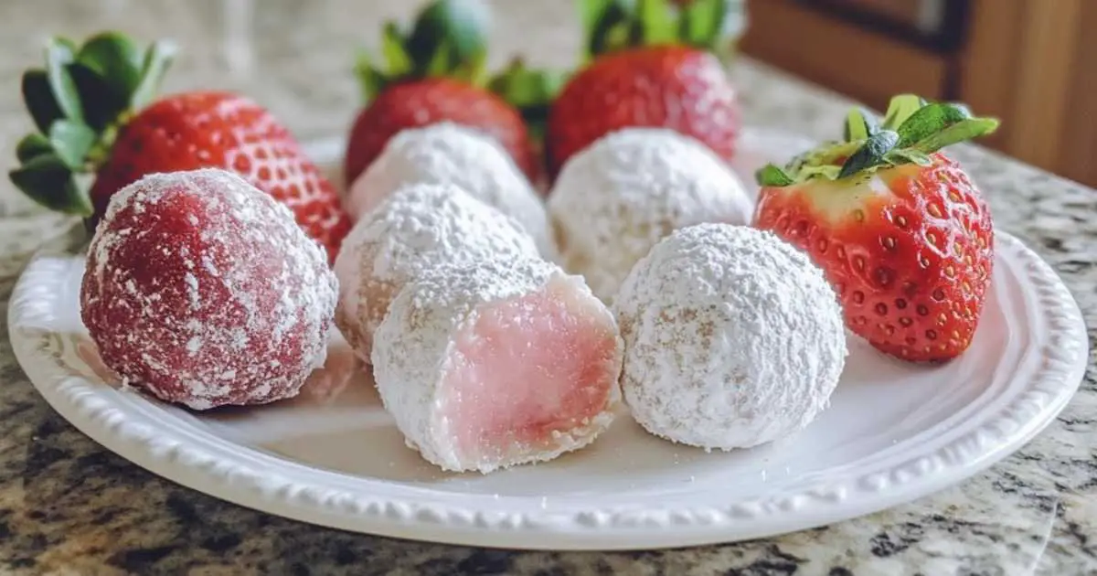 Façonnage des truffes aux fraises avant enrobage