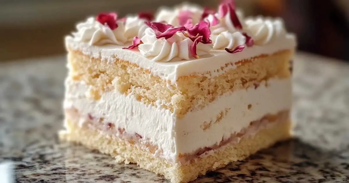 Ingrédients pour préparer le gâteau nuage à la rose et litchi