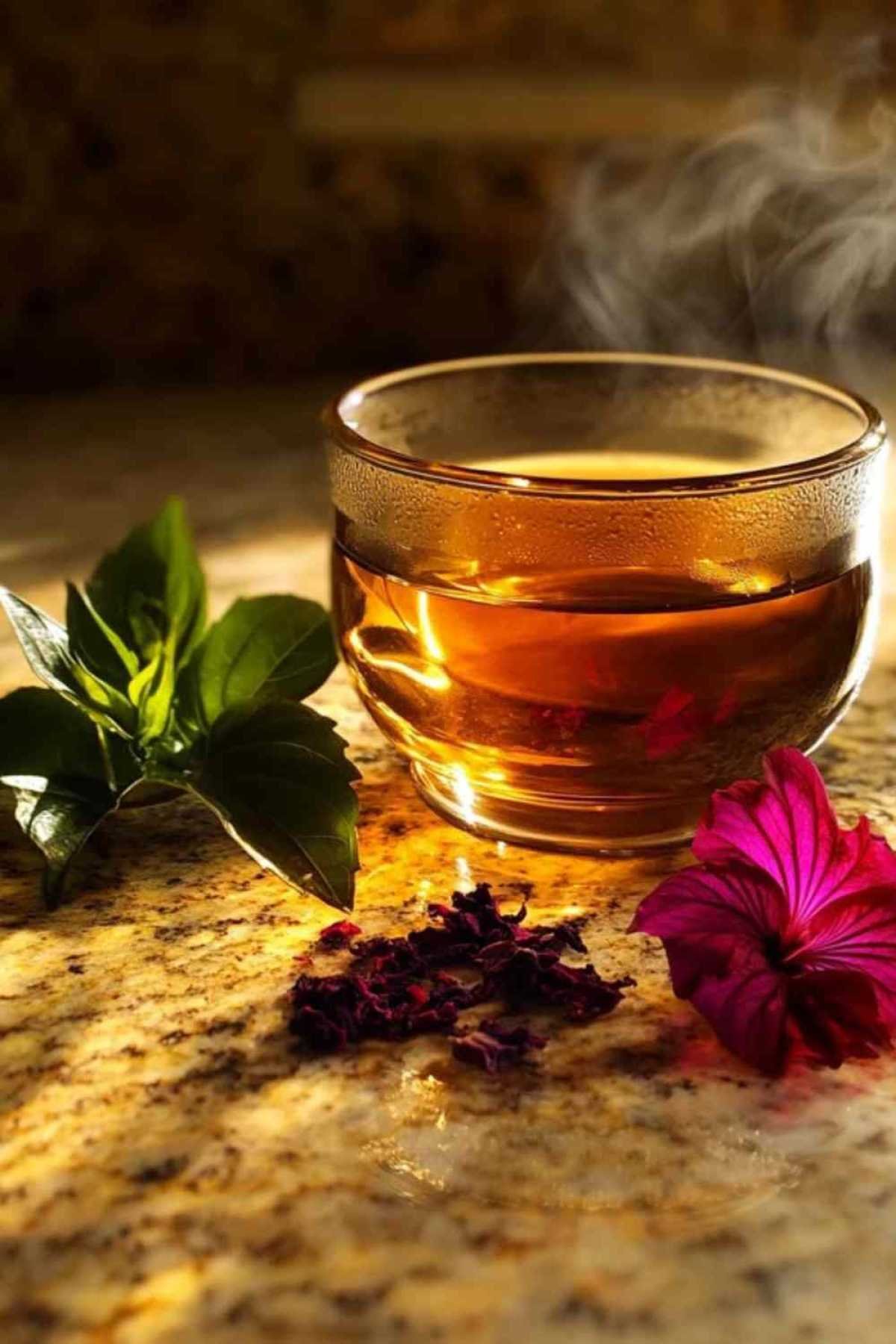 Préparation de l’infusion au curcuma et corossol dans une casserole
