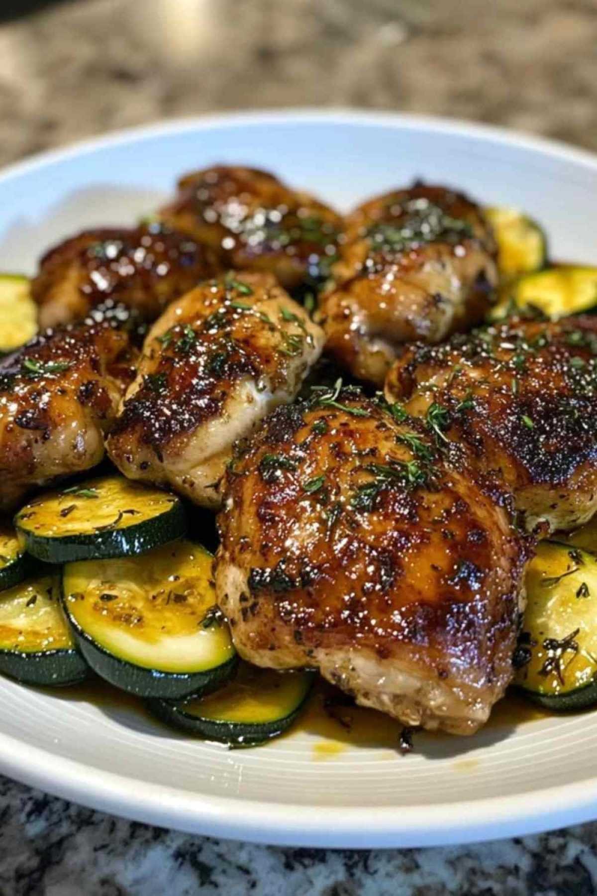 Préparation de la marinade au citron pour le poulet aux courgettes