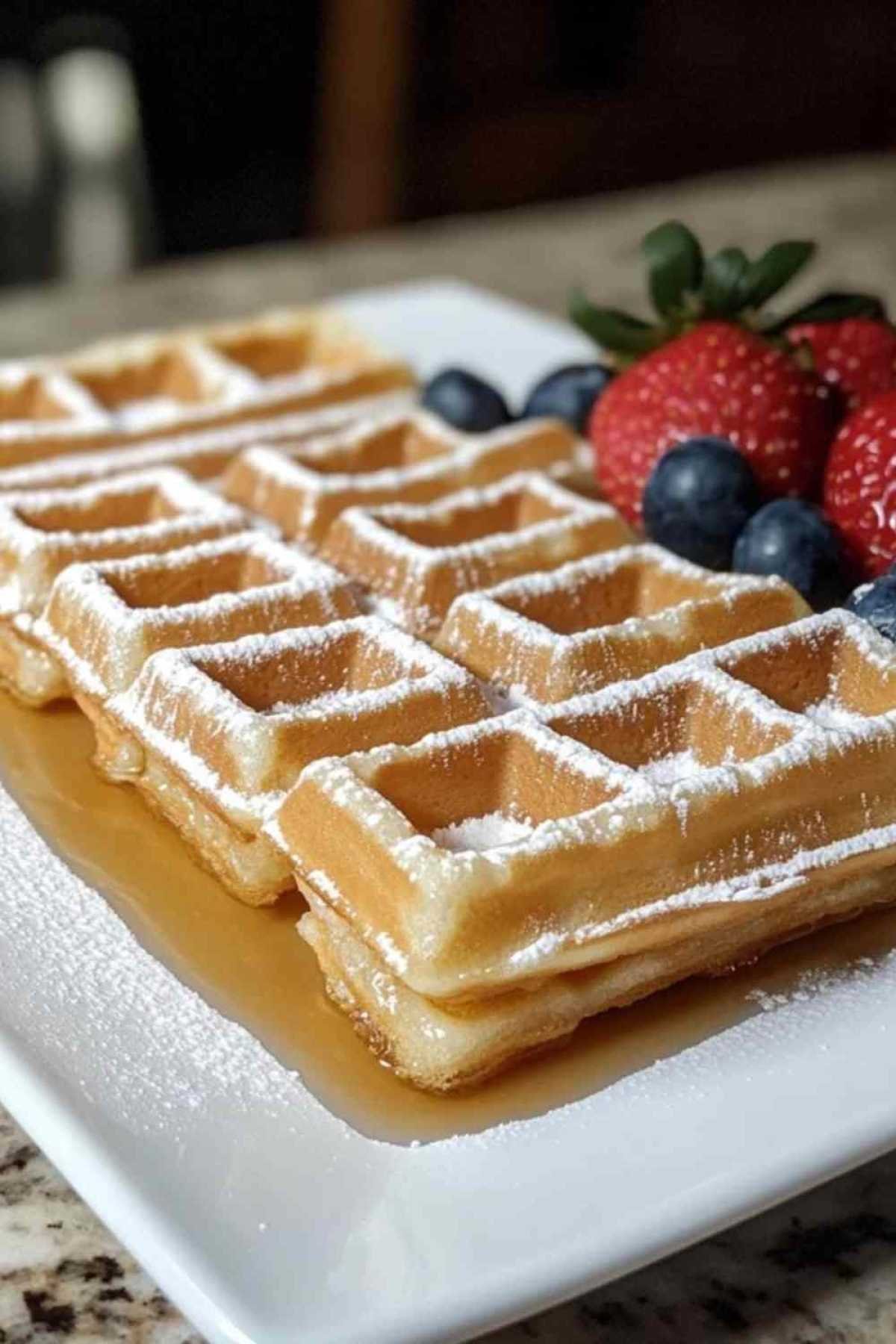Préparation de la pâte à gaufres maison dans un grand bol