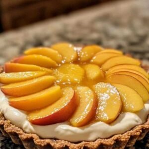 Tarte au Mascarpone et à la Pêche 8 Tarte au mascarpone et à la pêche avec une texture crémeuse