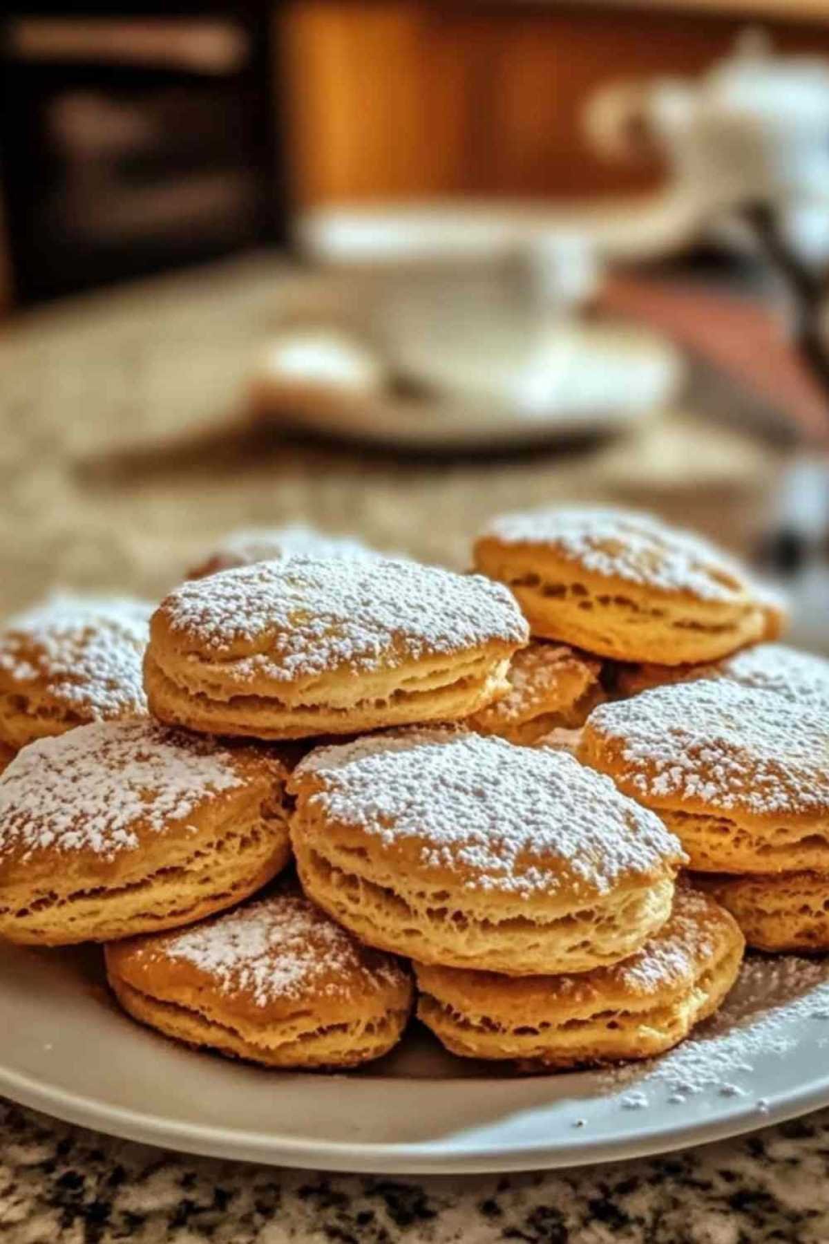 Biscuits au beurre dorés fraîchement sortis du four