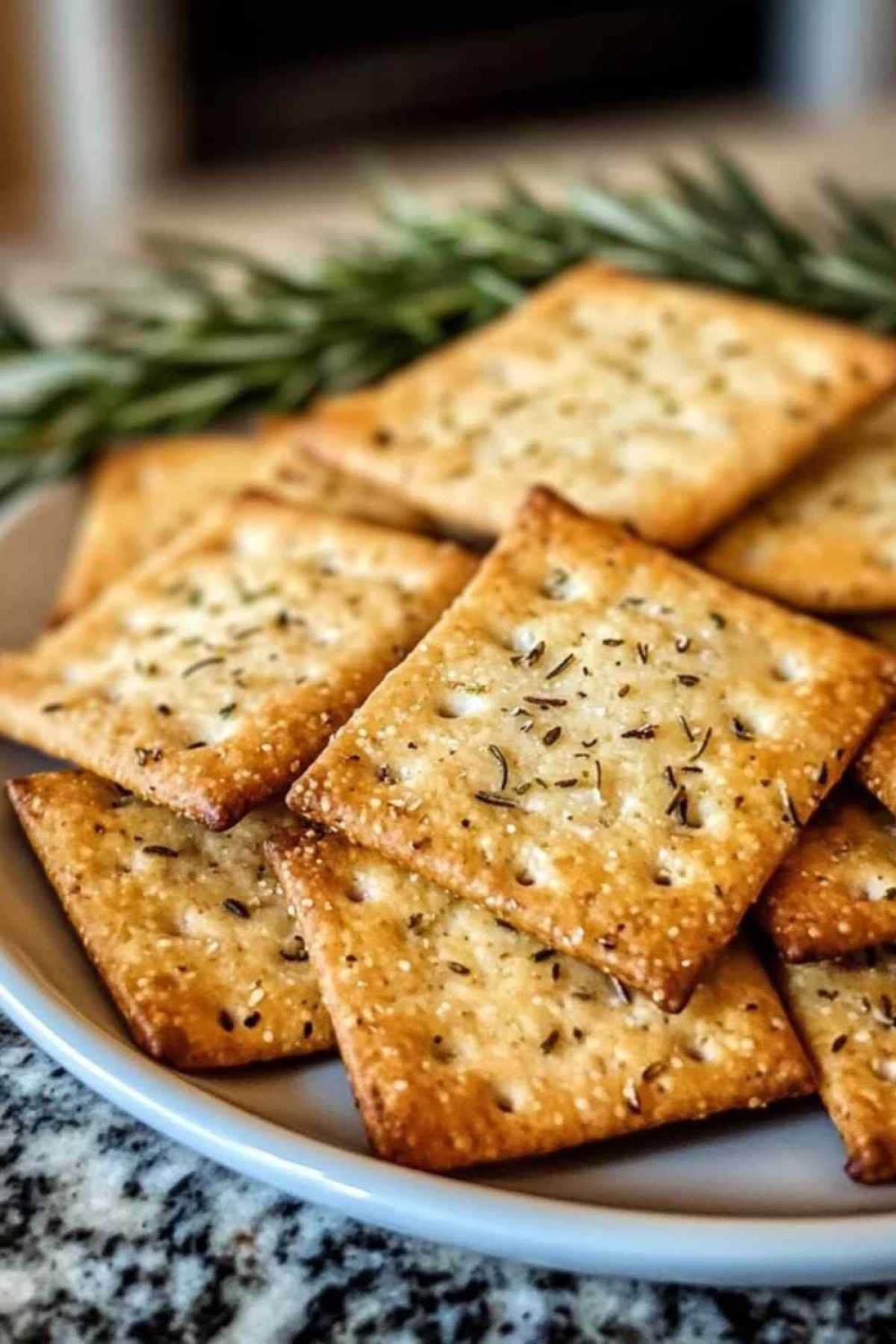 Crackers maison au parmesan et romarin