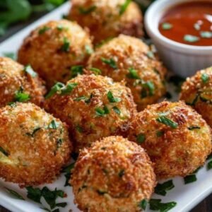 Boulettes de Courgettes au Four 8 Boulettes de courgettes dorées et croustillantes après cuisson