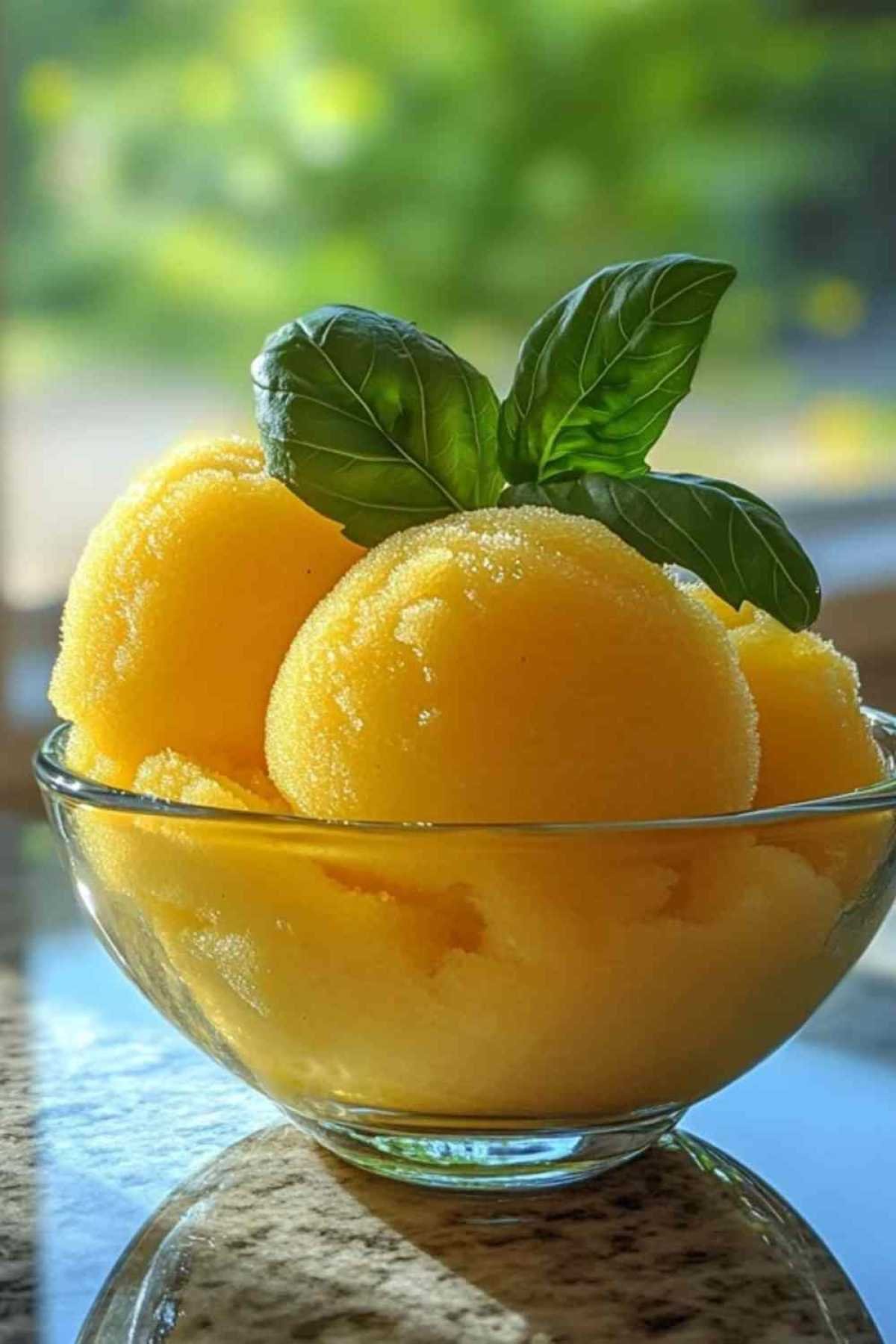 Sorbet au Citron et Basilic: Une Fraîcheur d'Été Faite Maison