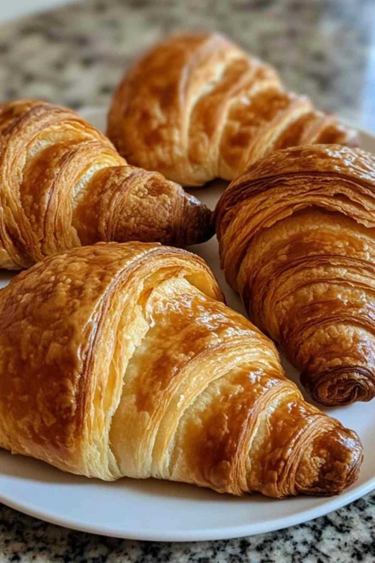 Petit-déjeuner français avec croissants faciles et café